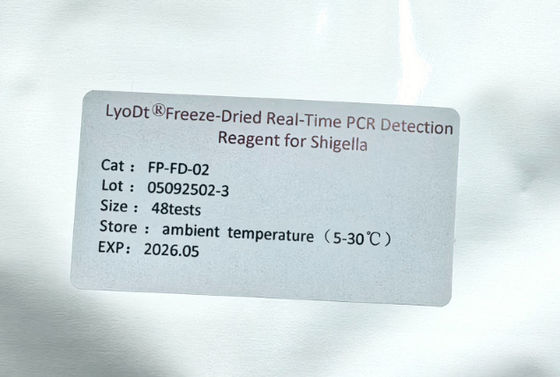 Kit de pruebas rápidas de seguridad alimentaria que ofrece un transporte fácil y sin cadena de frío para la detección de Shigella por PCR en tiempo real